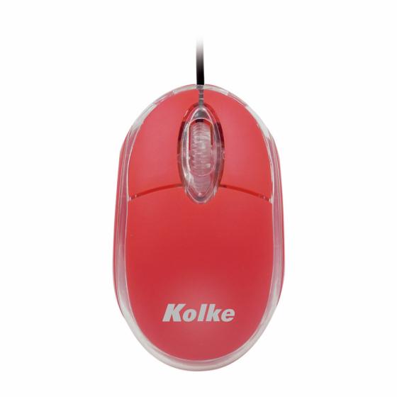 Mouse Óptico KOLKE KEM-340 (Rojo) Blister