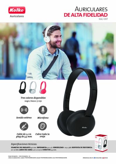 Auriculares Con Micrófono KOLKE Mercury KAU-097 Blanco