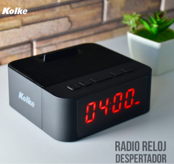 Radio Reloj Despertador con Alarma KOLKE KVR-403 a Batería