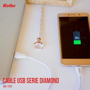 Cable USB a Micro USB Serie Diamond KOLKE KCC-1378 1M Azul