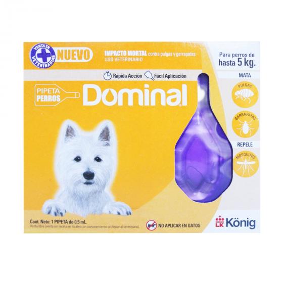 Pipeta Dominal Perros Antiparasitario externo Konig - Perros hasta 5kg