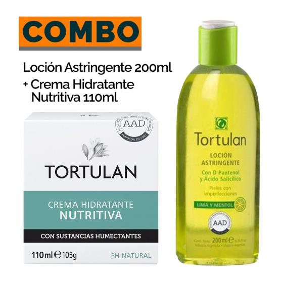 Combo Loción Astringente Tortulan 200ml + Crema Hidratante Nutritiva Tortulan 110ml