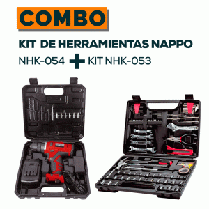 Taladro a batería Nappo NHK-054 + KIT de herramientas NHK-053