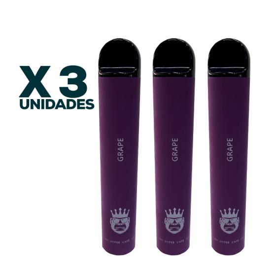 Hyper Vape Grape Extra X3 unidades - 1500 puffs