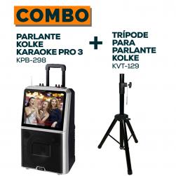 Combo: Parlante Kolke Karaoke Pro 3 KPB-298 + TRIPODE PARA PARLANTE KOLKE KVT-600