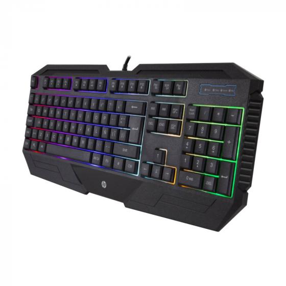 Teclado USB Gamer HP K110 Retroiluminado Negro