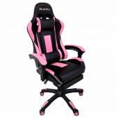 Silla Gamer Phantom Empoli Negro/Rosa con Reposapies