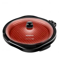 Grill Redondo Cook & Grill Red Ceramic Mondial G-03-RC