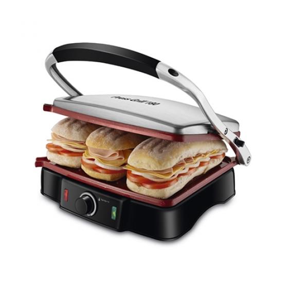 Sandwichera Mondial PG-02 Press Grill 180º Grados. Red Stone