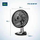 Ventilador de Mesa Mondial Turbo 8 Aspas 40 cm Tableta Repelente VTX-40-8P-RP