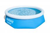 Piscina c/ borde infl. Bestway 2.44x0.66m 2.100Lts c/ depurador. 57268