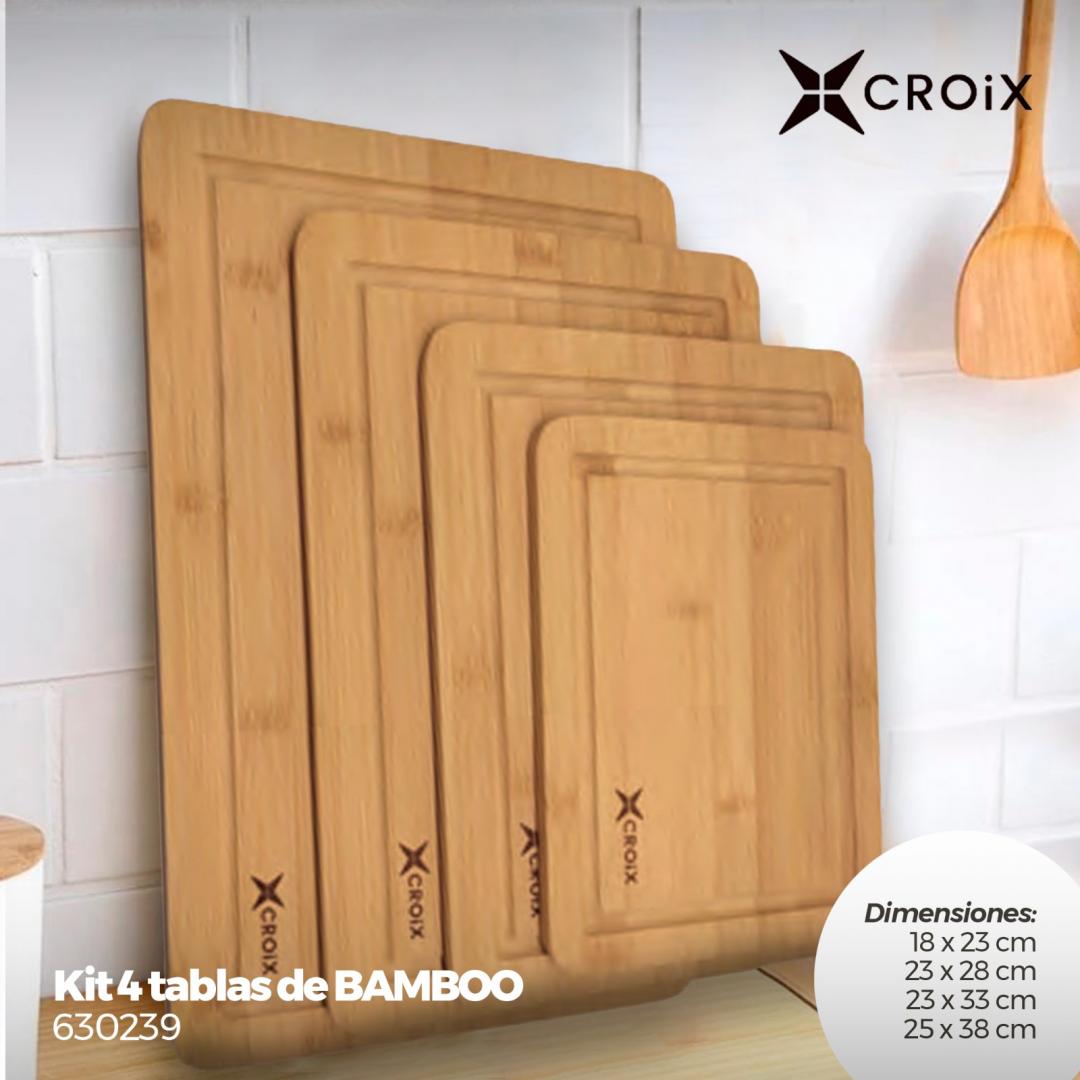Set de 4 Tablas CROiX de Bamboo para Picar - Ecológicas y Resistentes,  oferta LOi.
