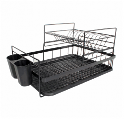 ESCURRIDOR DE VAJILLA DECOTEAM 2 NIVELES NEGRO DCE-010