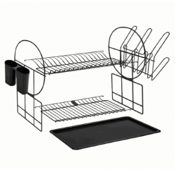 ESCURRIDOR DE VAJILLA DECOTEAM 2 NIVELES NEGRO DCE-006