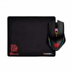 Mouse + Pad Gamer Thermaltake Usb Talon Elite Pro Rgb 5000dpi Mo-ter-wdotbk-0