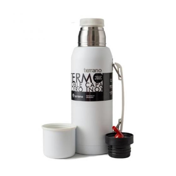Termo Terrano Acero Inox doble 1Lt Blanco
