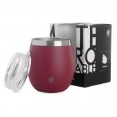 Guampa Mate Terrano Acero Inox con Tapa Bordo