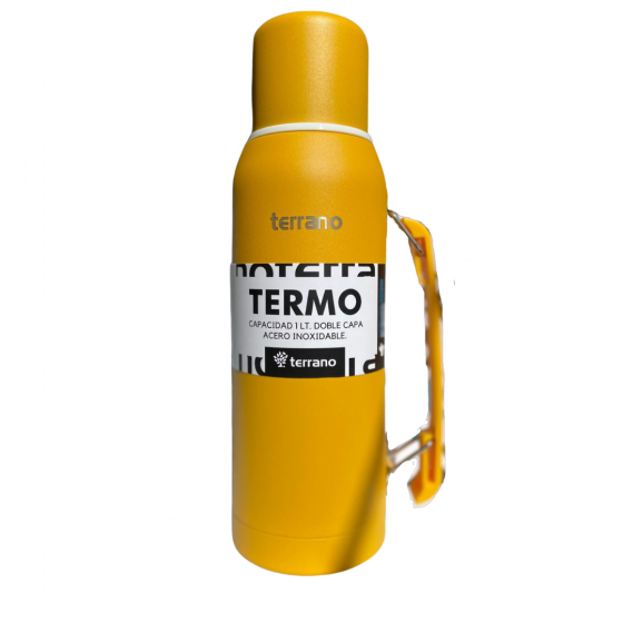 Termo Terrano Acero Inox doble 1Lt Amarillo Intenso