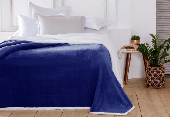 Frazada (manta) Austria Liso Casal Corttex 1,80 x 2,20 Color Azul