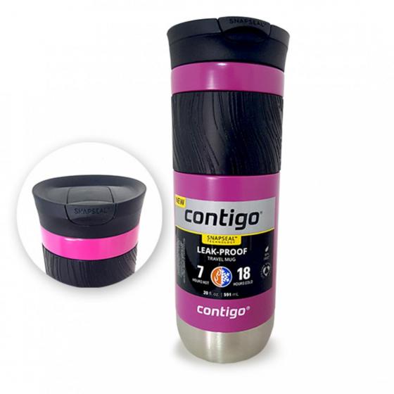 Depilador Femenino Multilaser EB079 Bivolt Rosa + Contigo SnapSeal - Termo-taza 591 ml Fucsia