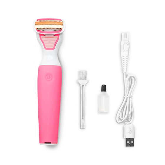 Depilador Femenino Multilaser EB079 Bivolt Rosa + Contigo SnapSeal - Termo-taza 591 ml Fucsia