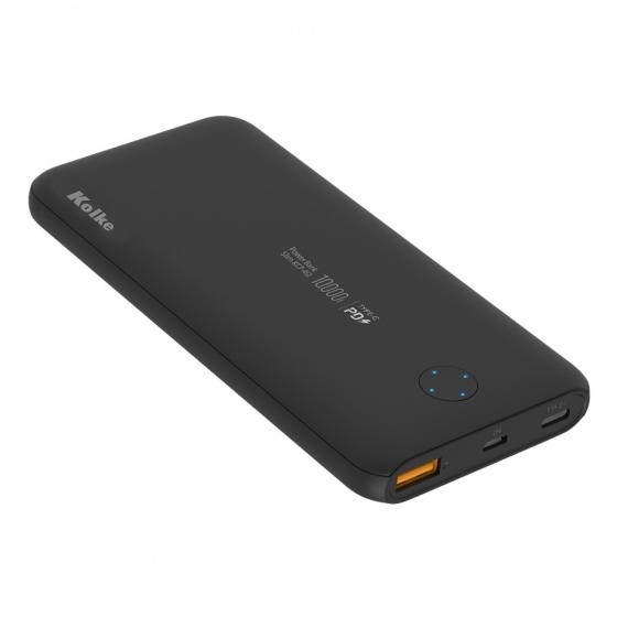 Cargador Portátil Power Bank Kolke KCP-452 Color Negro + Auricular intrauditivo KOLKE KAI-343 Celeste