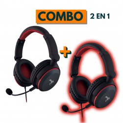 COMBO 2X1 Auricular Gamer con Micrófono Kolke Hero KGA-312 Rojo