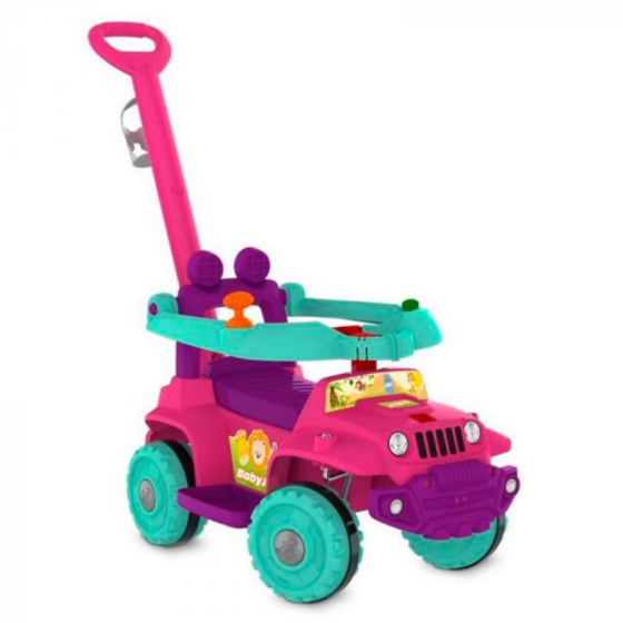 BABY JEEP PASEO Y ANDADOR ROSA - BANDEIRANTE