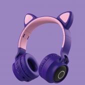 Auricular Cat Bluetooth Havit BT028C con micrófono color Purpura / Rosa