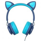 Auricular Cat Gaming Havit H225D con cable color Azul / Turquesa