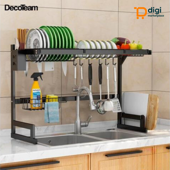 ESCURRIDOR DE PLATOS Y CUBIERTOS DECOTEAM ACERO INOX.