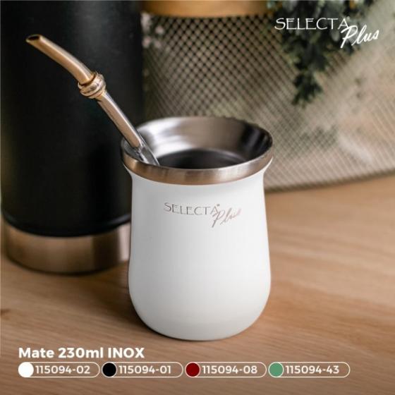 Guampa para mate 230ML inox negro SELECTA