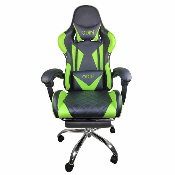 SILLA GAMER EMPOLI CON REPOSAPIE EM-G01 VERDE