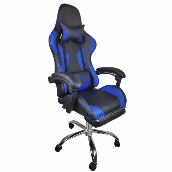 SILLA GAMER EMPOLI CON REPOSAPIE EM-G01 AZUL