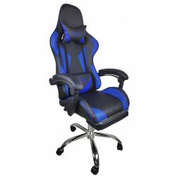 SILLA GAMER EMPOLI CON REPOSAPIE EM-G01 AZUL