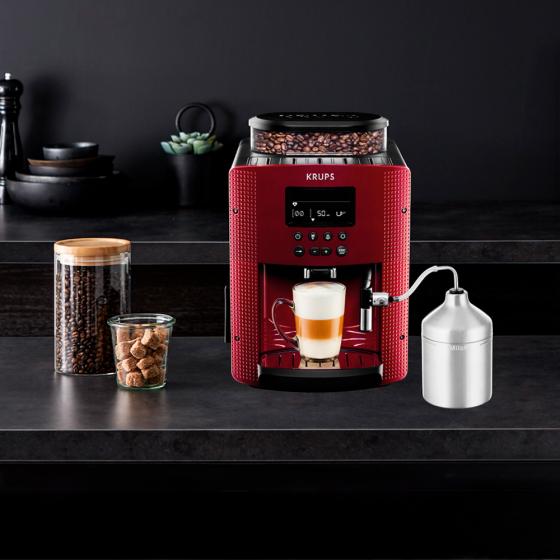 CAFETERA KRUPS ESPRESSO DISPLAY ESSENTIAL RED EA816 1.7L