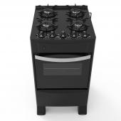 COCINA A GAS TOKYO BRAVO GLASS NEGRO 4H C/ENCENDIDO HORNO 50 LTS LIMPIA FACIL