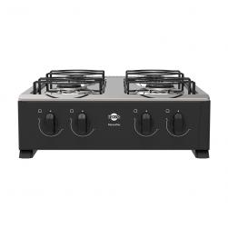 COCINA A GAS TOKYO MARAVILHA 4H NEGRO MESADA INOX