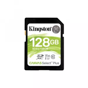 MEMORIA SD KINGSTON 128GB CANVAS SELECT PLUS SDXC CLASS 10 SDS2/128GB 100/85