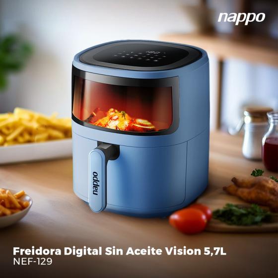 Freidora de Aire Digital Nappo VISION 5,7L NEF-129 AZUL