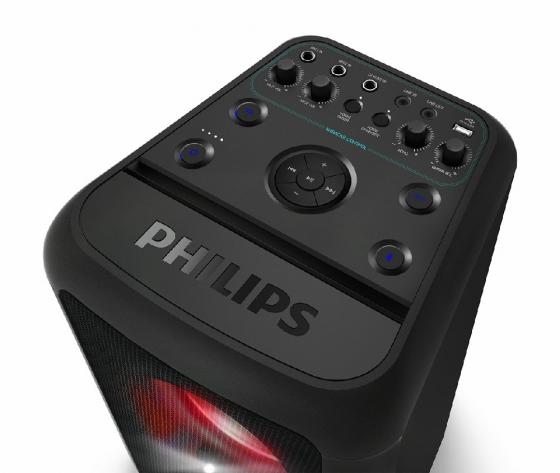 PARLANTE PHILIPS PARTY TANX200/10  BL, USB, IN 3.5, WOOFER 2X10  160W