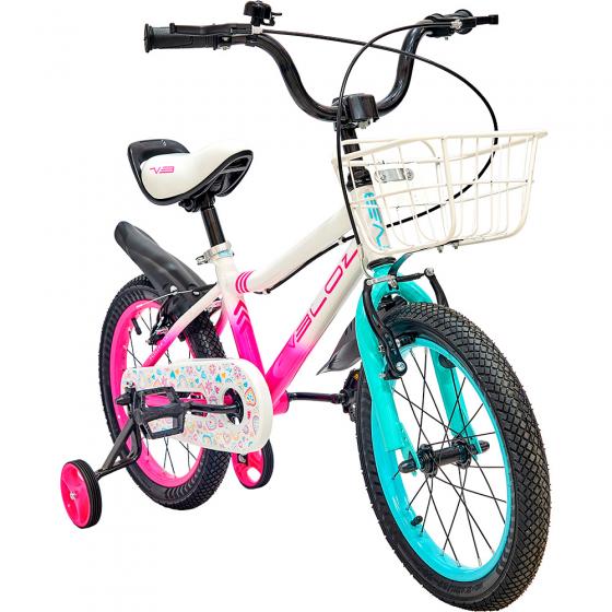 BICICLETA VELOZ ARO 16 STARLET TURQUESA/ROSA