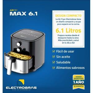 Freidora de Aire ELECTROBRAS MAX - 6.1L EBAF-61-B