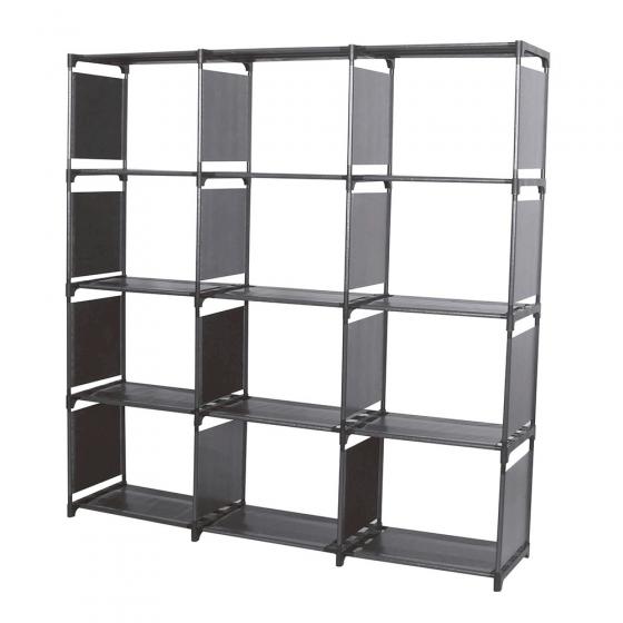 BIBLIOTECA DECOTEAM 12 CUBOS NEGRA DME-041