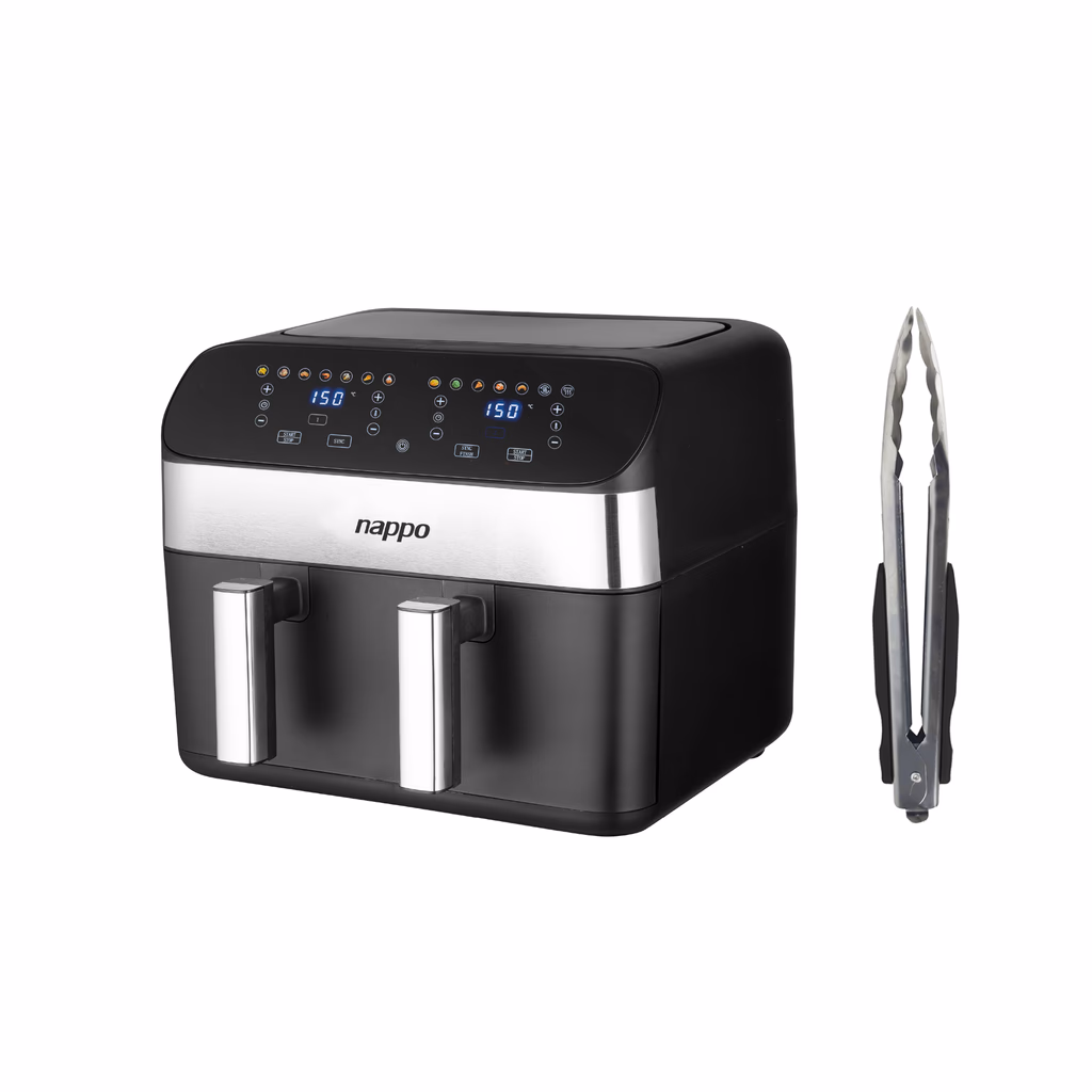FREIDORA DIGITAL SIN ACEITE NAPPO DOBLE CRISPPRO 9L NEF-238
