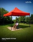 TOLDO PLEGABLE 3X3 LEVEL ROJO