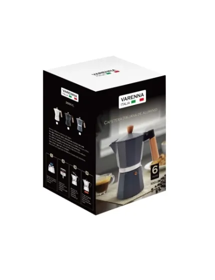 Cafetera Italiana Aluminio 300ml 6T GRIS M/MAD VARENNA