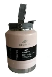 Botella termica 1.5L ACERO C/PICO ROSA