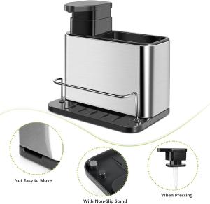 Rack Dispensador de Jabón con Porta Menaje/Esponga