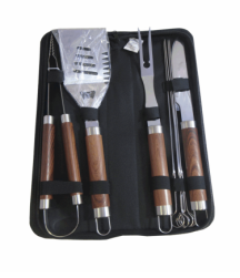 SET DE UTENSILIOS PARA PARRILLA DE 9 PIEZAS DE 40 CM C/U